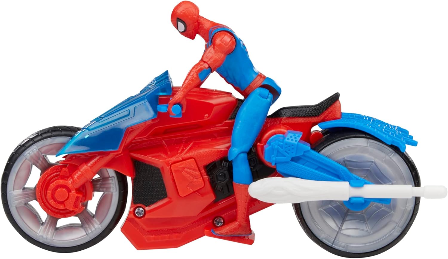 Spider-Man Marvel Web Blast Cycle Toy Set with 10-cm Action Figure and 2 Web Projectiles