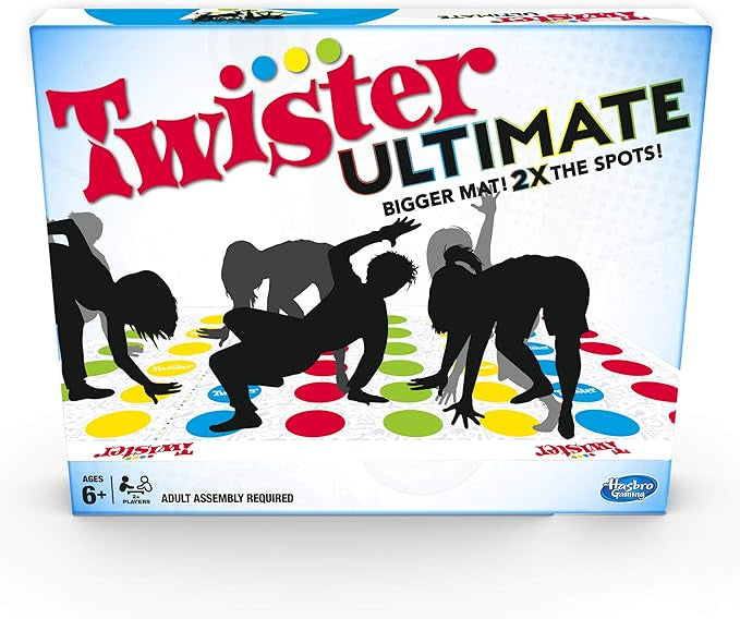 Hasbro Gaming Twister Ultimate: Bigger Mat, More Coloured Spots; Compatible with Alexa (Amazon Exclusive)