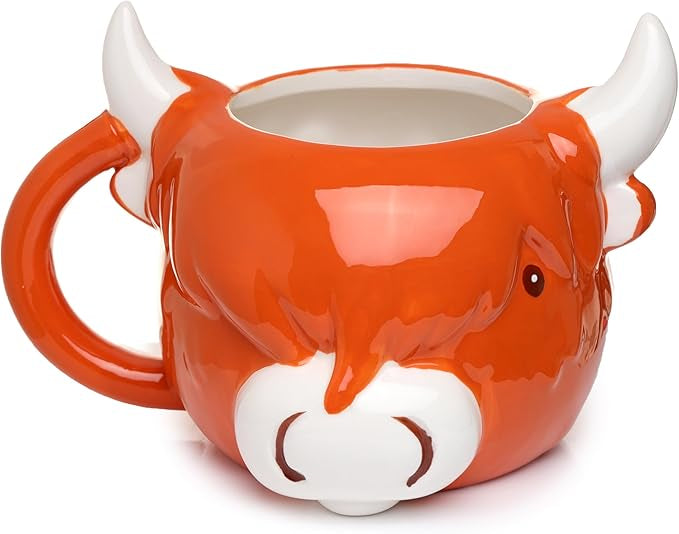 Puckator Highland Coo Cow Head Ceramic Shaped Tea Coffee Mug