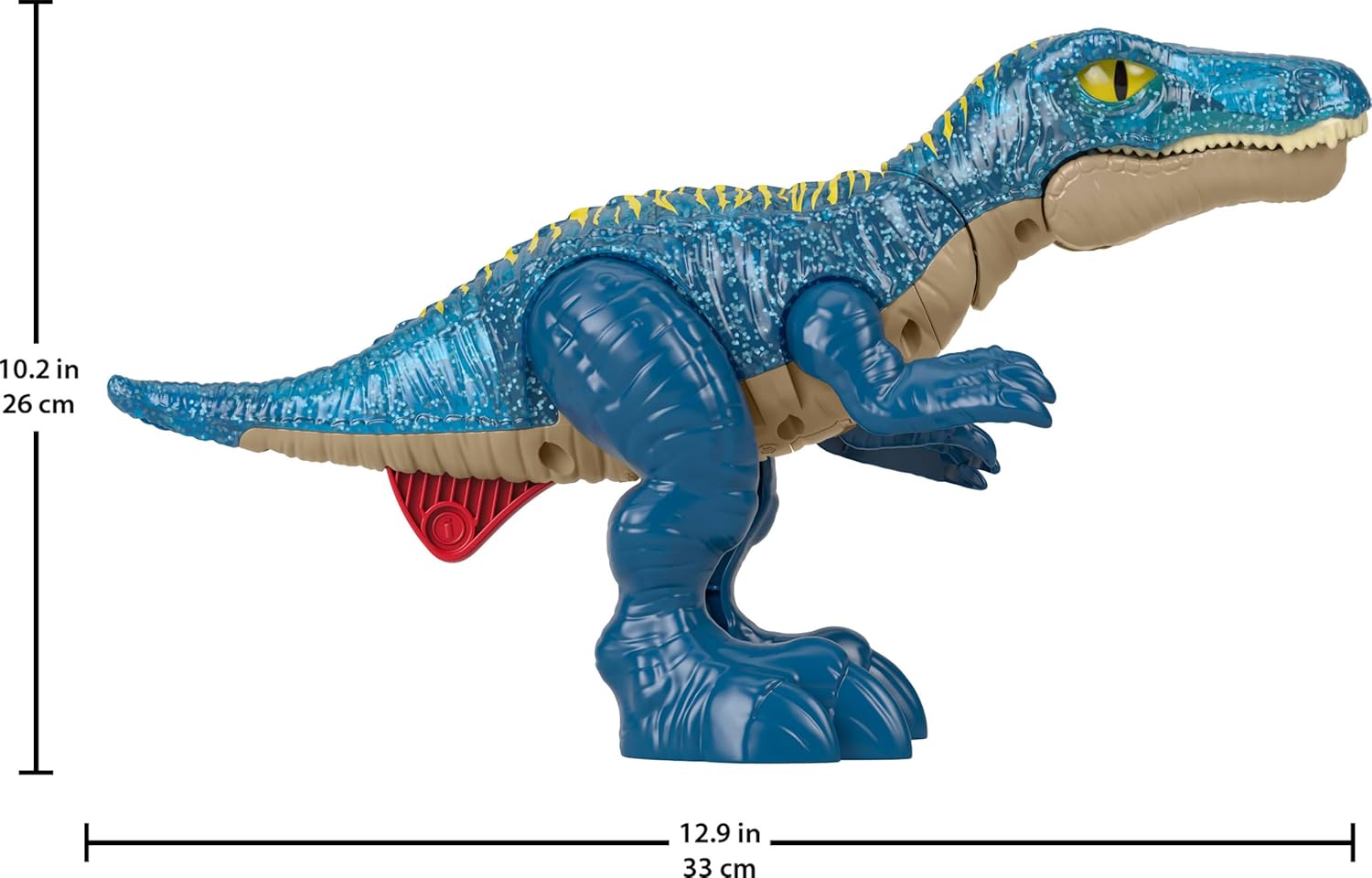 Fisher-Price Imaginext Jurassic World Dinosaur Toy Growl & Glow Baryonyx with Lights Sounds & Chomping Action