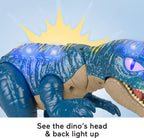 Fisher-Price Imaginext Jurassic World Dinosaur Toy Growl & Glow Baryonyx with Lights Sounds & Chomping Action