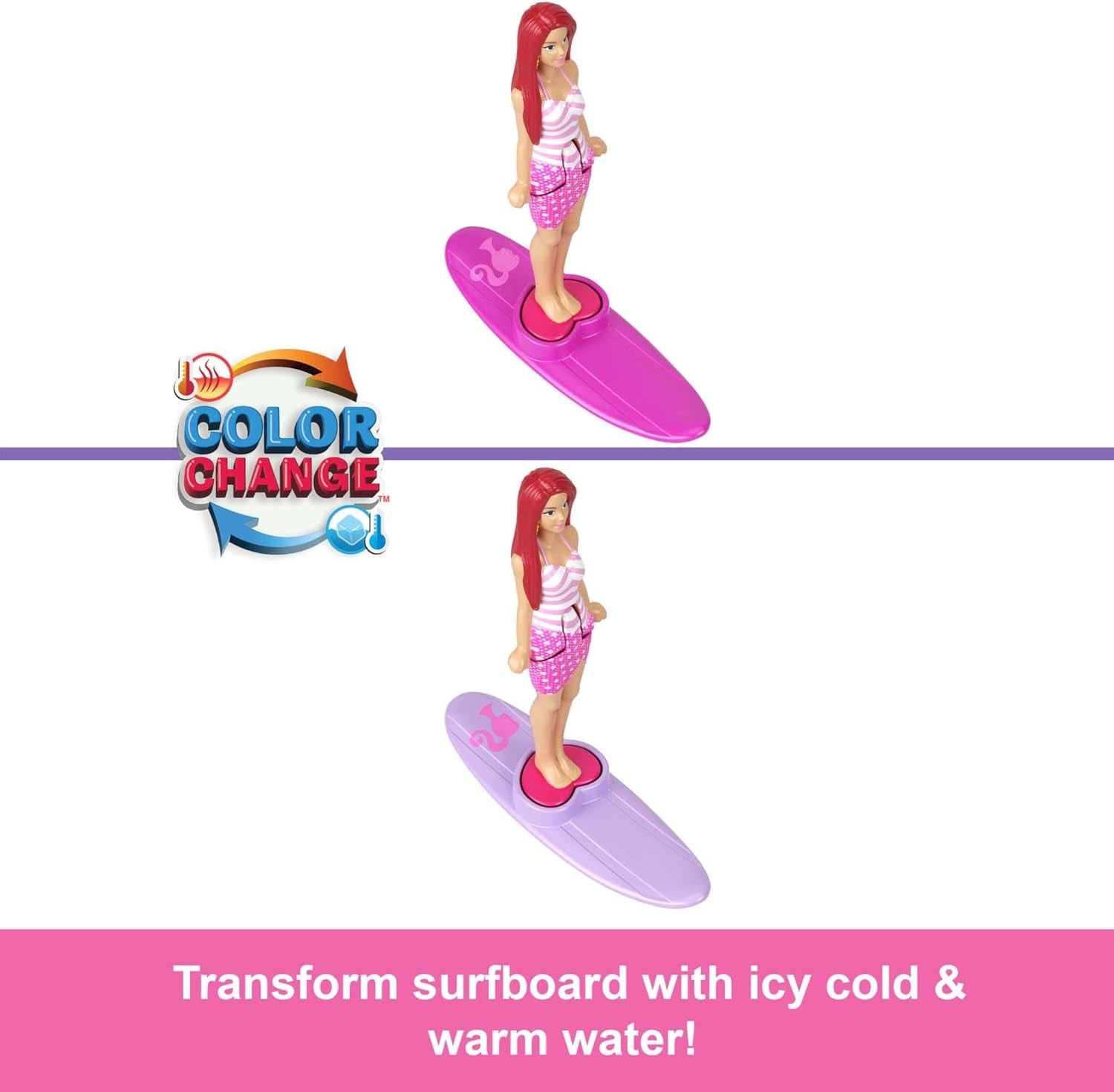 Mattel Barbie Mini Barbie Land 4-Pack Doll & Toy Vehicle Set with 4 1.5-inch Dolls & 4 Iconic Toy Vehicles with Color-Change Surprise