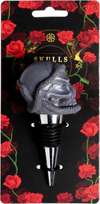 Puckator Skulls and Roses Skull and Snake Bottle Stopper