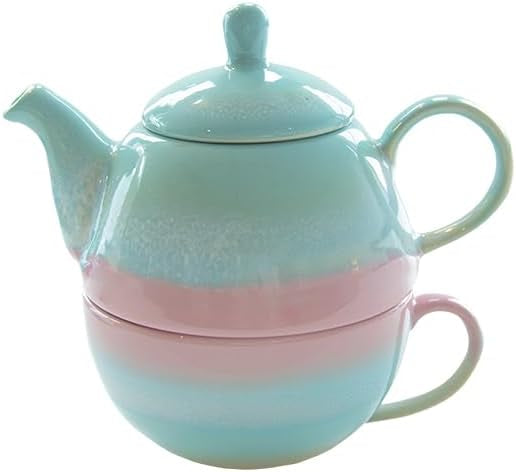 Sass & Belle Pastel Ombre Tea for One in Pink & Green