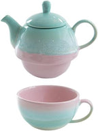 Sass & Belle Pastel Ombre Tea for One in Pink & Green