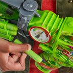 Nerf Zombie Corrupter Dart Blaster, 22 Nerf Elite Darts, 18 Dart Clip, Dart Storage, Bolt Action