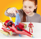 Hasbro Marvel Avengers Iron Man Repulsor Blast Battle Jet 4" Figure Playset