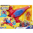 Hasbro Marvel Avengers Iron Man Repulsor Blast Battle Jet 4" Figure Playset
