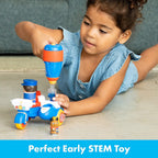 Learning Resources Design & Drill Bolt Buddies Police Motorcycle, Fine Motor Skills Construction Toy