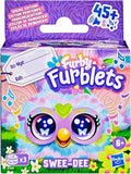 Furby Furblets Swee-Dee Spring Mini Plush Toy, Cute Plushies, Fun Interactive Toy for Kids, Pastel Blue