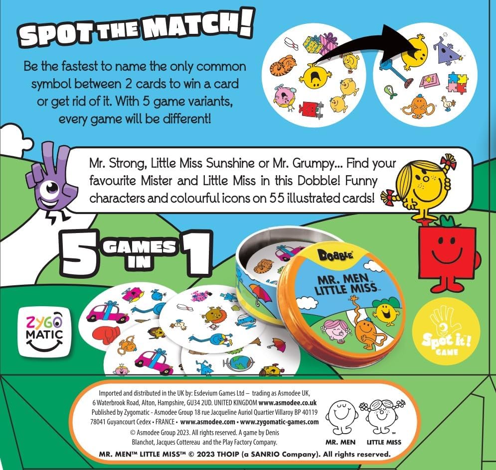 Asmodee Dobble Mr Men and Little Miss Card Game