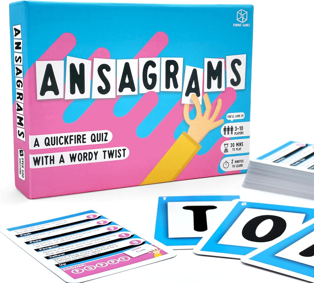 Ansagrams Trivia Card Game A Quick-Fire Quiz With A Wordy Twist