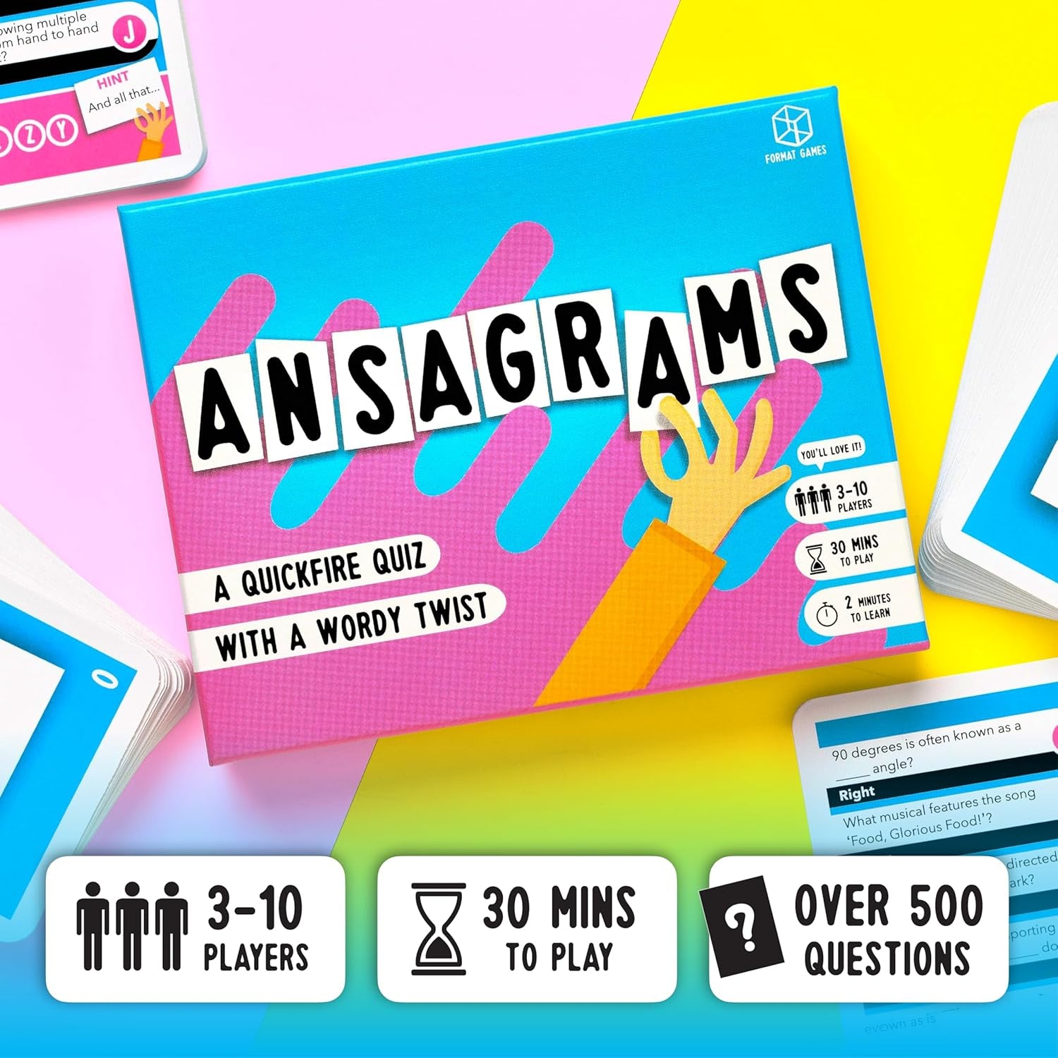 Ansagrams Trivia Card Game A Quick-Fire Quiz With A Wordy Twist