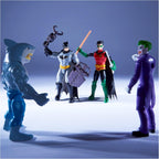 DC Comics, Batman and Robin vs. The Joker and King Shark, 4-inch Action Figures