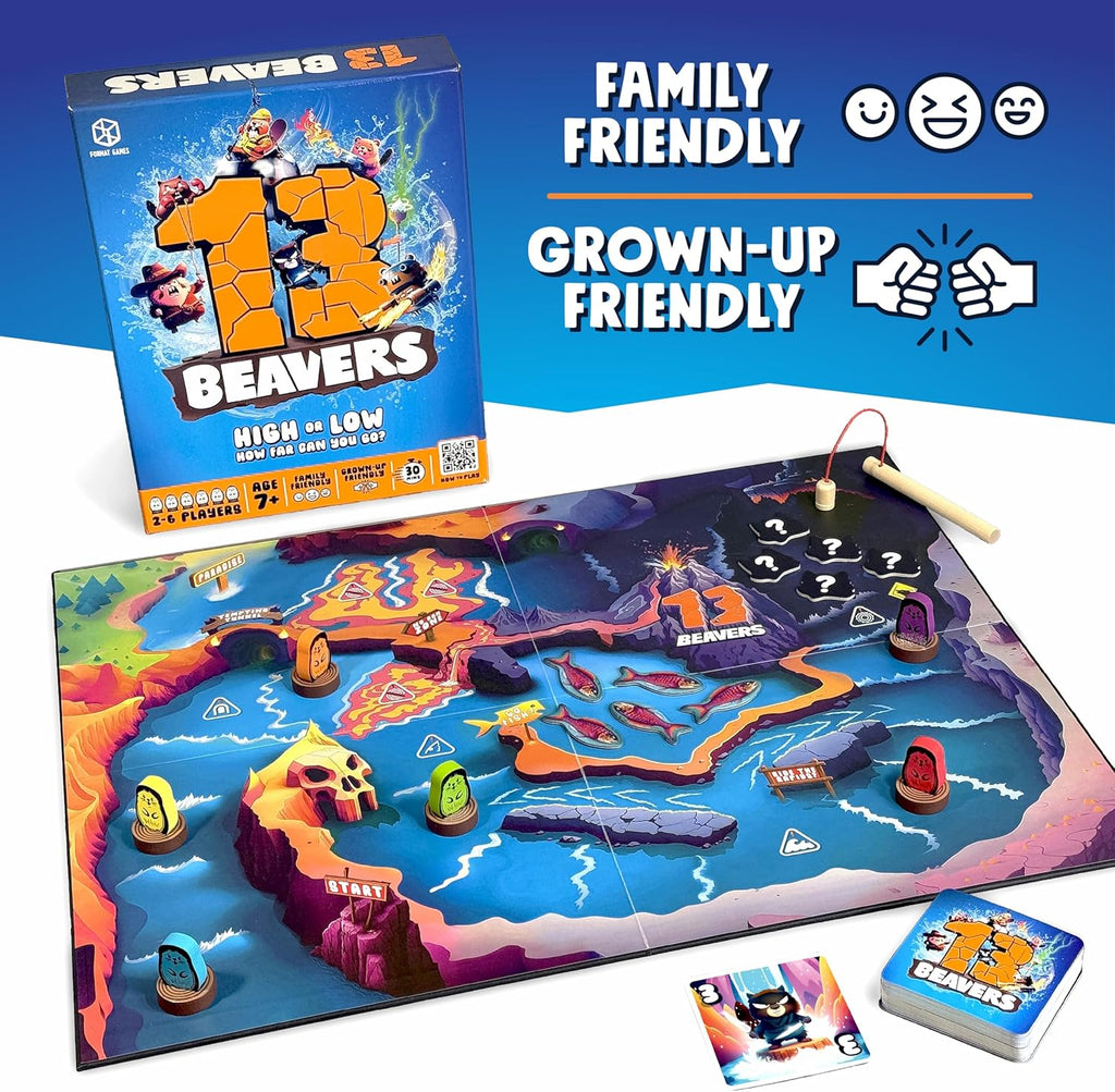Format Games13 Beavers Quick-to-Learn River Adventure of Strategy Game