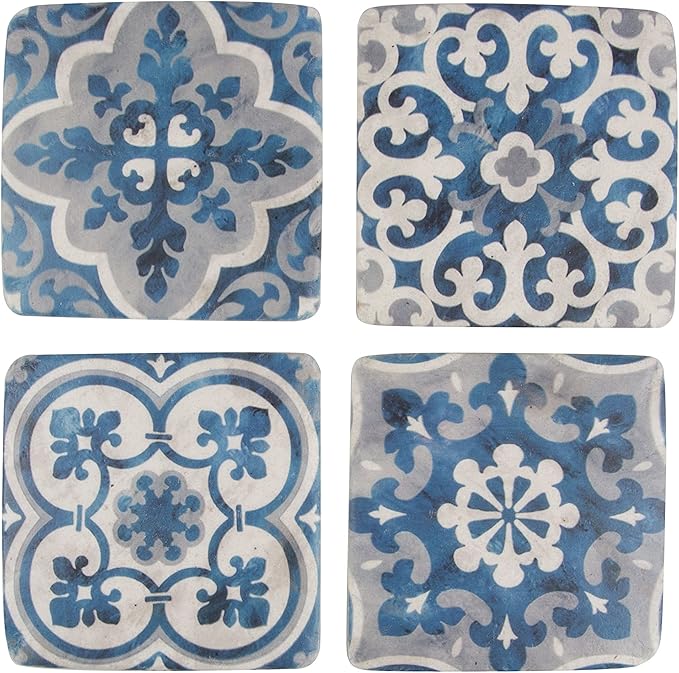 Sass & Belle Mediterranean Mosaic Santorini Coasters - Set of 4