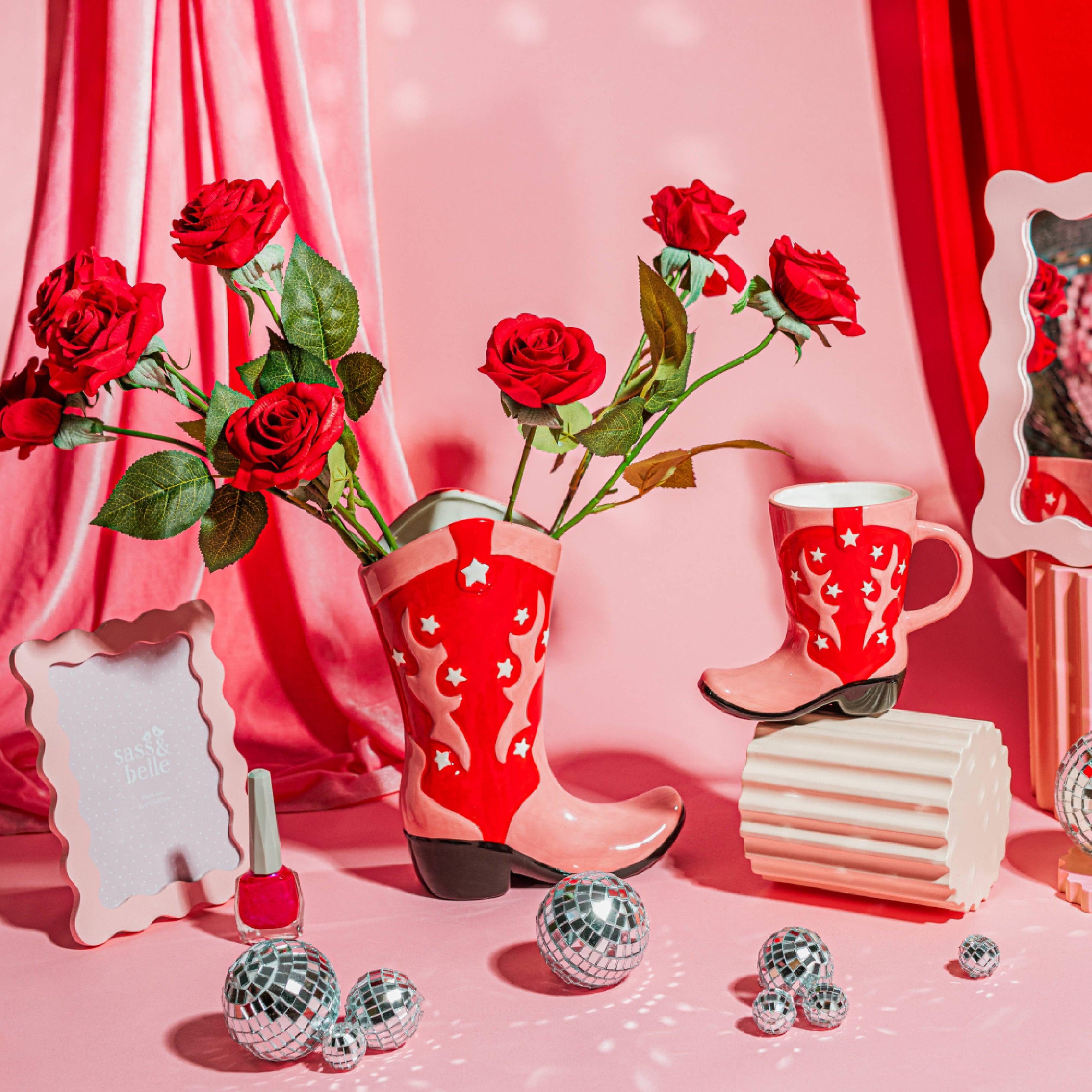 Sass & Belle Cowboy Boot Vase