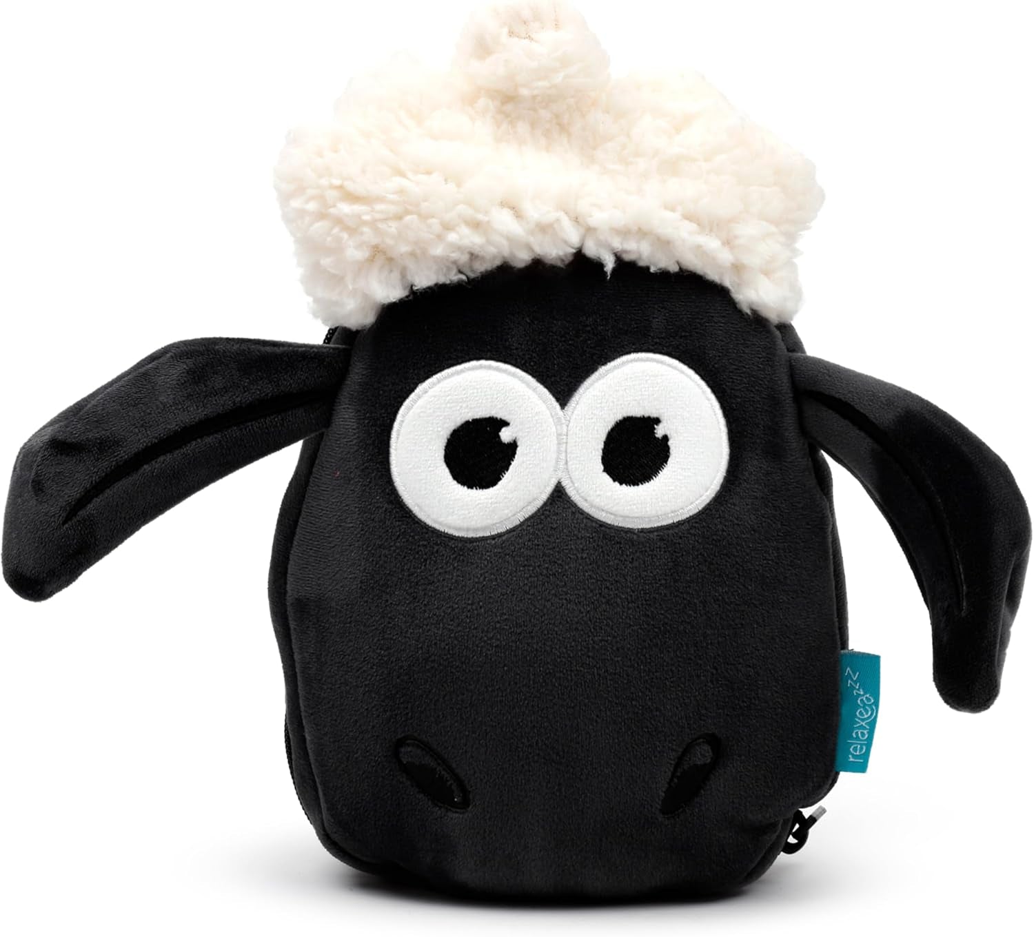 Relaxeazzz Shaun The Sheep Round Plush Travel Pillow & Eye Mask