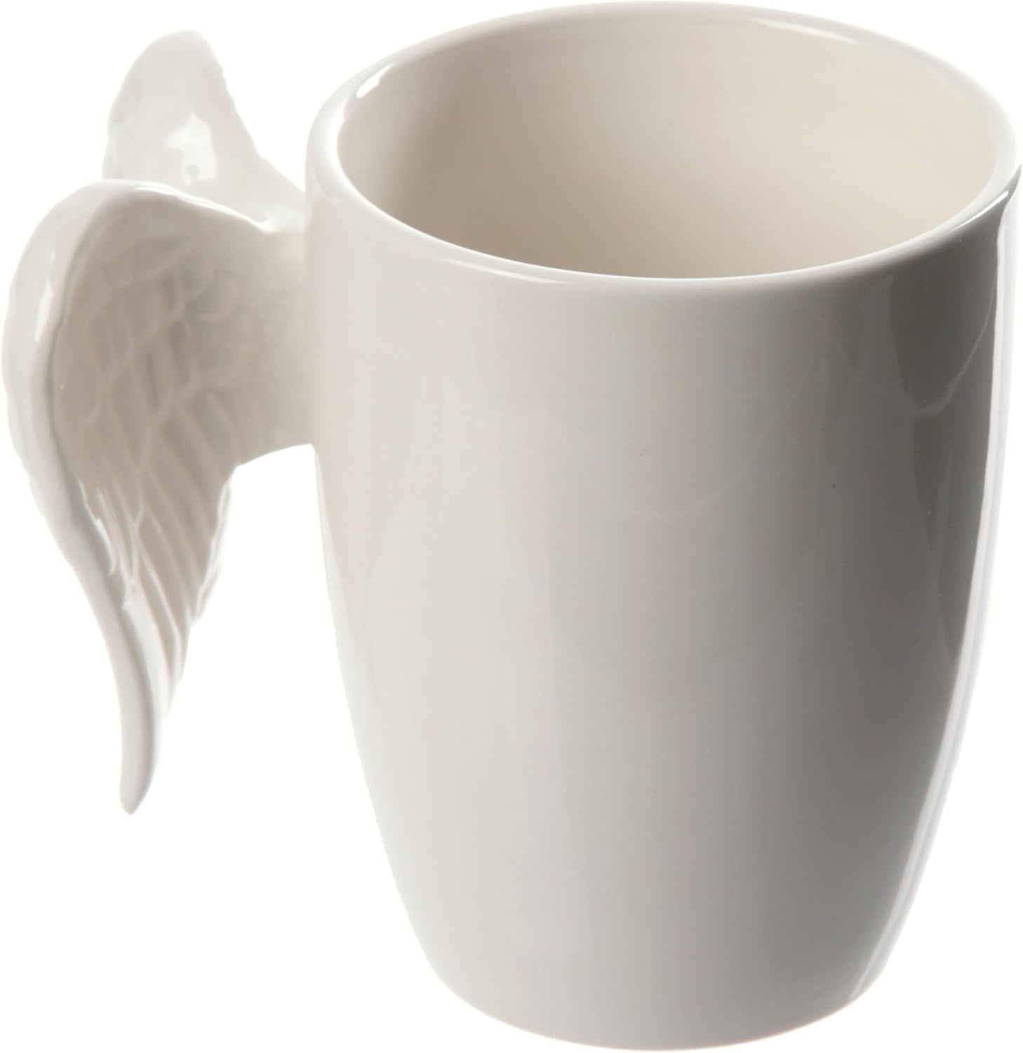 Puckator White Angel Wings Ceramic Shaped Handle Mug