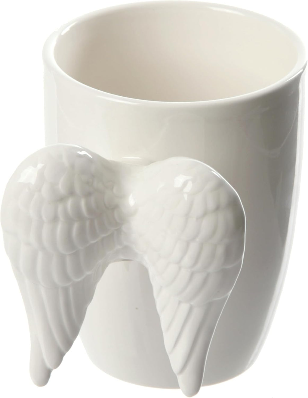 Puckator White Angel Wings Ceramic Shaped Handle Mug