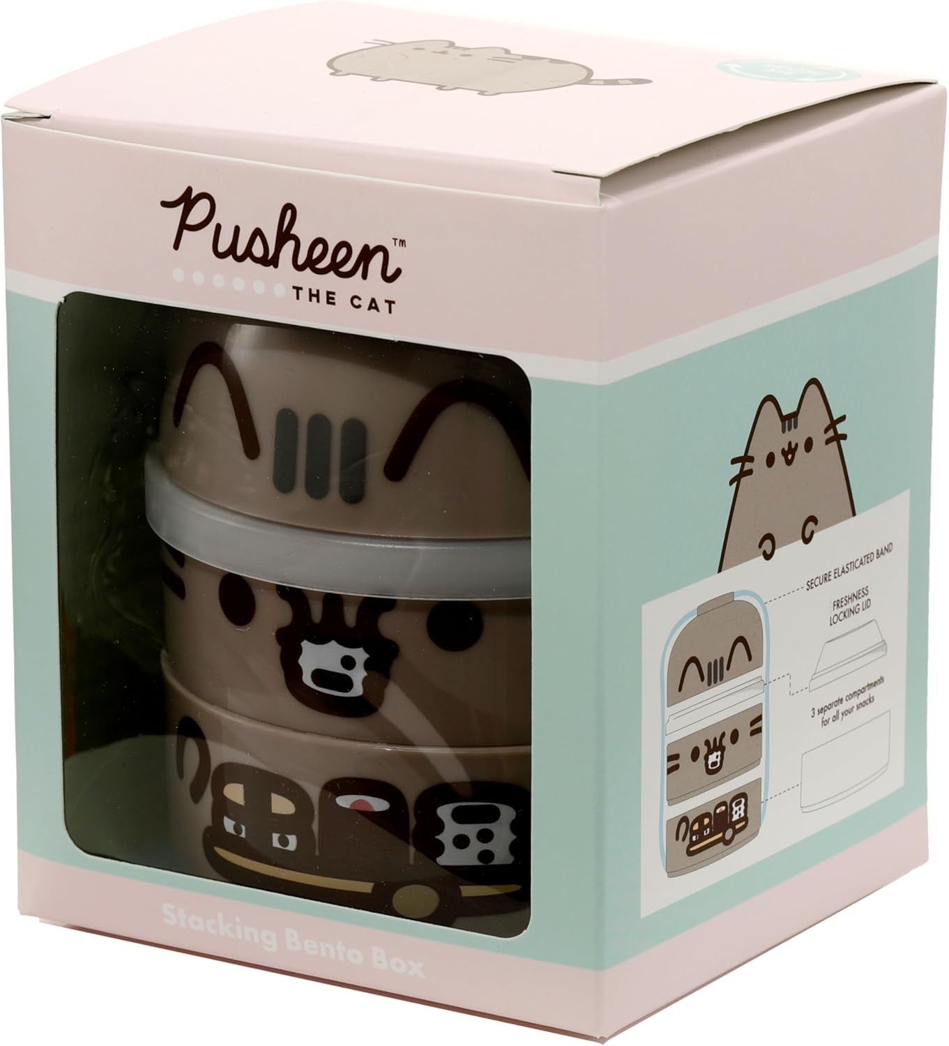 Puckator Pusheen the Cat Stacked Round Bento Box