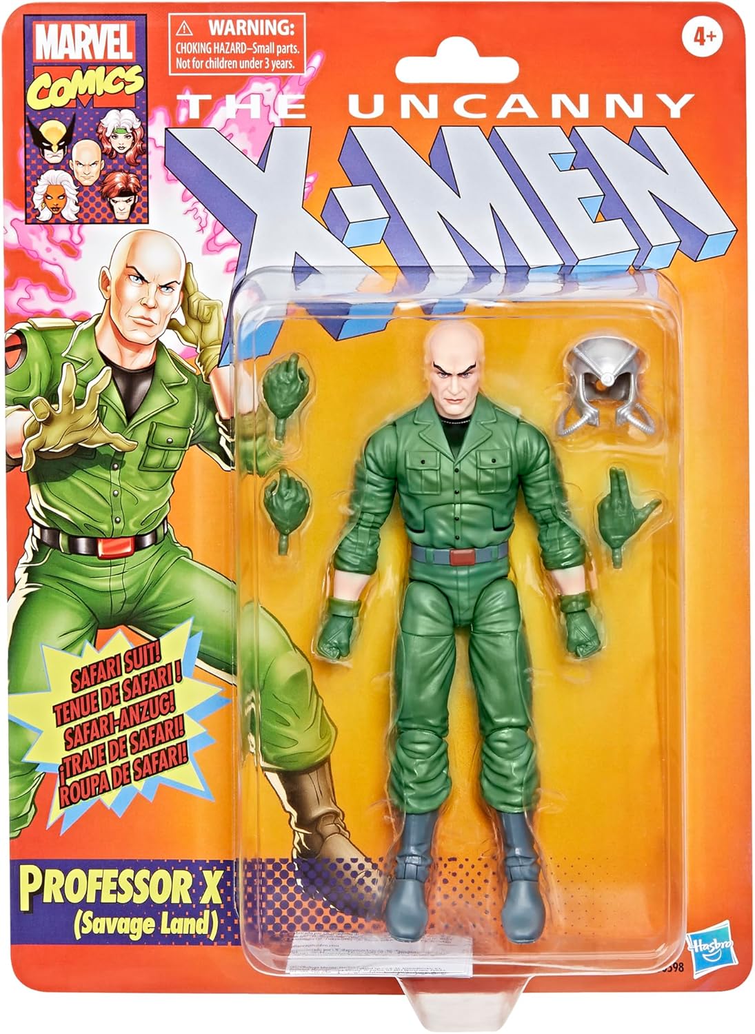 Hasbro Marvel Legends Series Professor X (Savage Land), Marvel Comics Collectible 15-cm Action Figure, Green