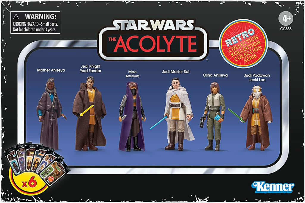 Hasbro Kenner Star Wars Retro Collection The Acolyte Multipack, 9.5-cm Action Figure 6-Pack