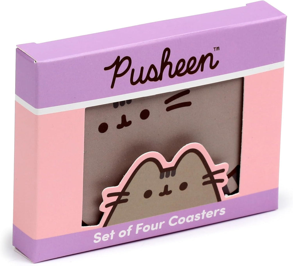 Puckator Pusheen the Cat Set of 4 Shaped Cork Coasters