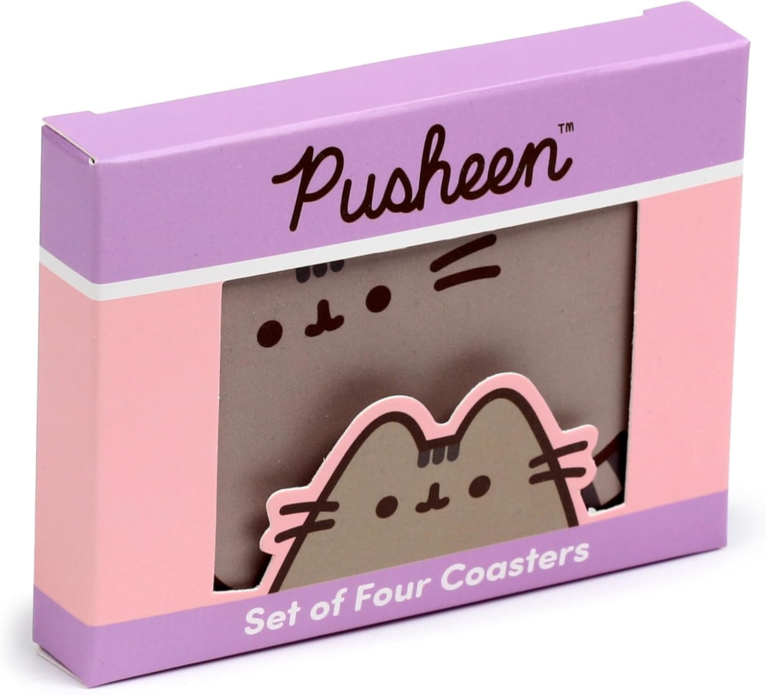 Puckator Pusheen the Cat Set of 4 Shaped Cork Coasters