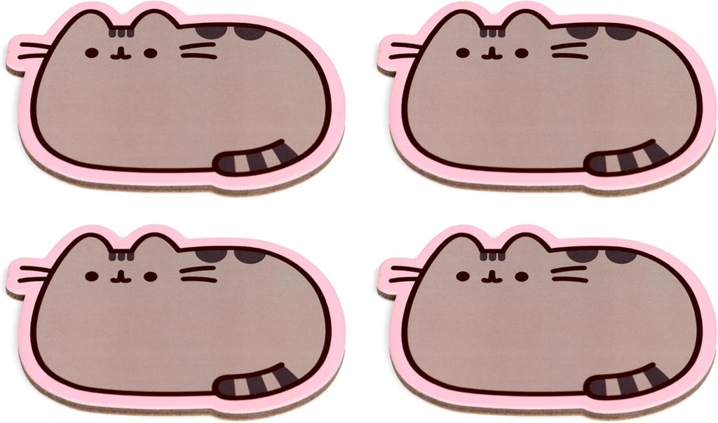 Puckator Pusheen the Cat Set of 4 Shaped Cork Coasters