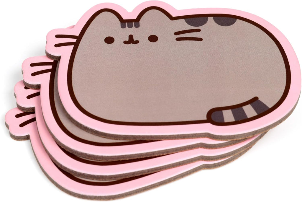 Puckator Pusheen the Cat Set of 4 Shaped Cork Coasters