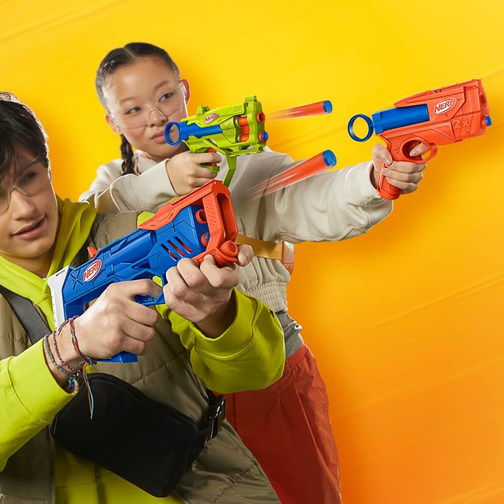 Nerf N-Series Triple Action Pack, 3 Blasters, 12 Nerf N1 Darts