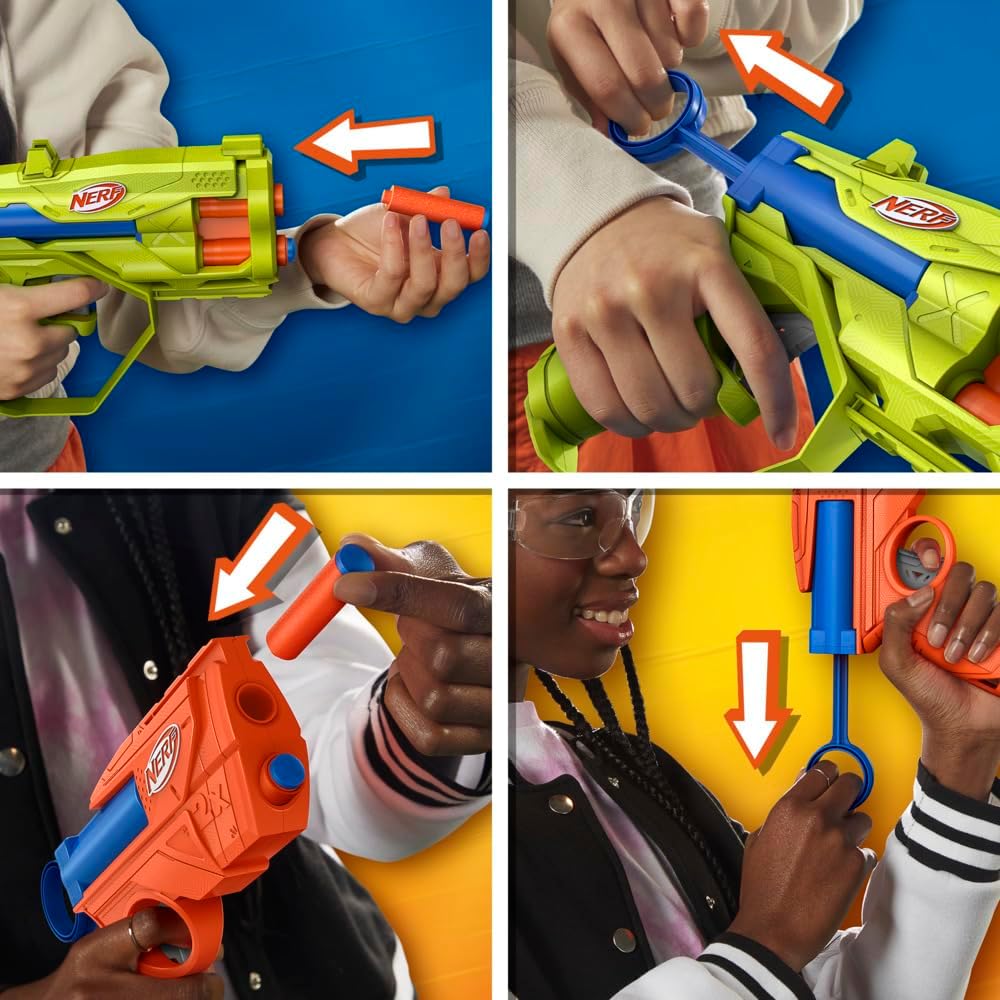Nerf N-Series Triple Action Pack, 3 Blasters, 12 Nerf N1 Darts
