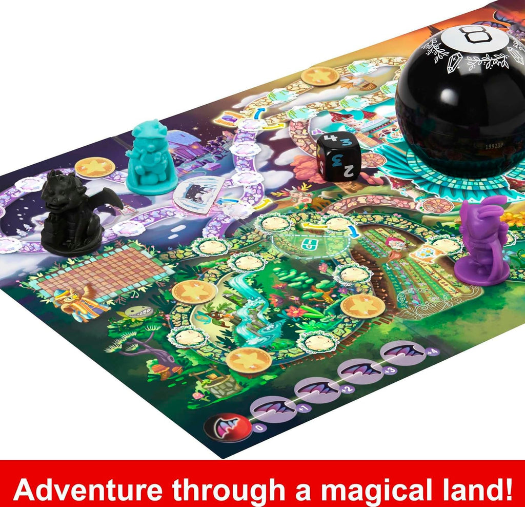 Mattel Games Magic 8 Ball Board Games, Magical Encounter Cooperative Board Game with Magic 8 Ball