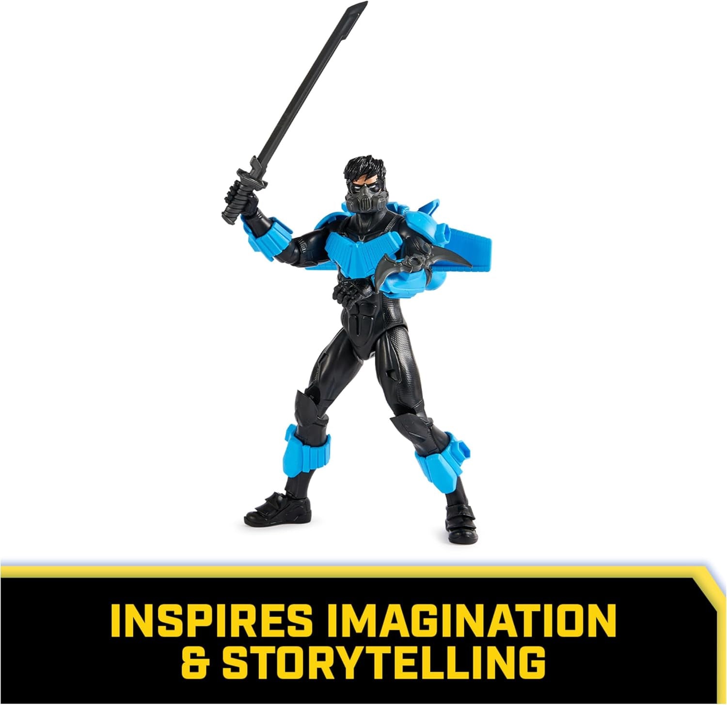 DC Comics, Batman Adventures, Nightwing Action Figure with 15 Armour Accessories, 17 Points of Articulation, 30cm