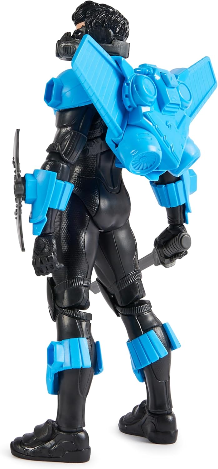 DC Comics, Batman Adventures, Nightwing Action Figure with 15 Armour Accessories, 17 Points of Articulation, 30cm