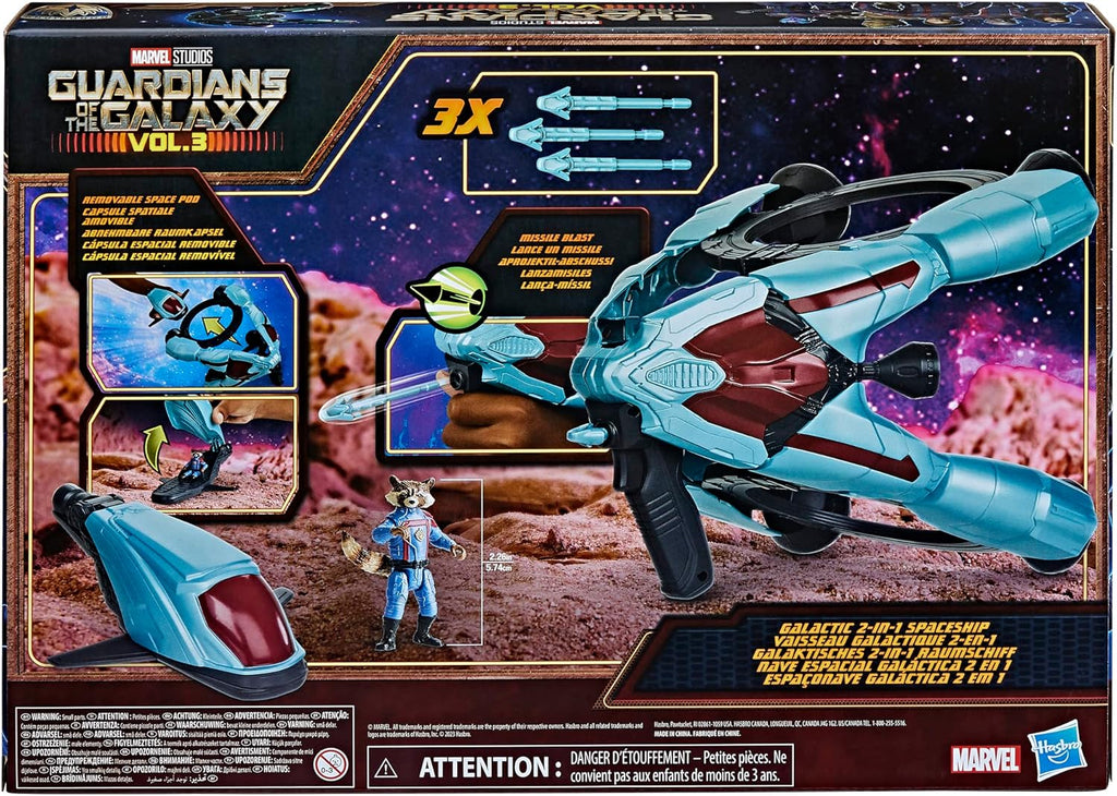 Hasbro Marvel Studios Guardians of the Galaxy Vol.3 2-in-1 Spaceship and Rocket Figure