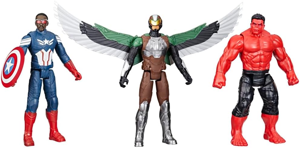 Hasbro Marvel Avengers Captain America Brave New World Titan Hero Series Action Figure Set