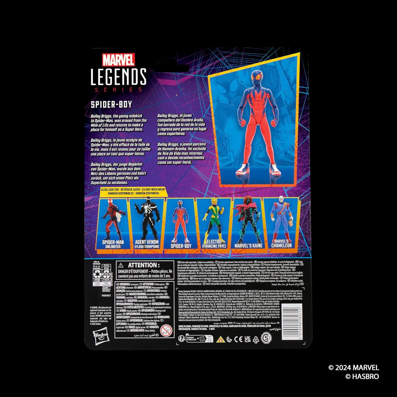 Hasbro Marvel Legends Series Spider-Boy Comics Action Figure