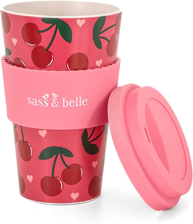Sass & Belle Cherry Travel Coffee Cup