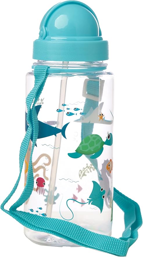 Puckator Splosh Kids Drinks Bottle With Straw 450ml