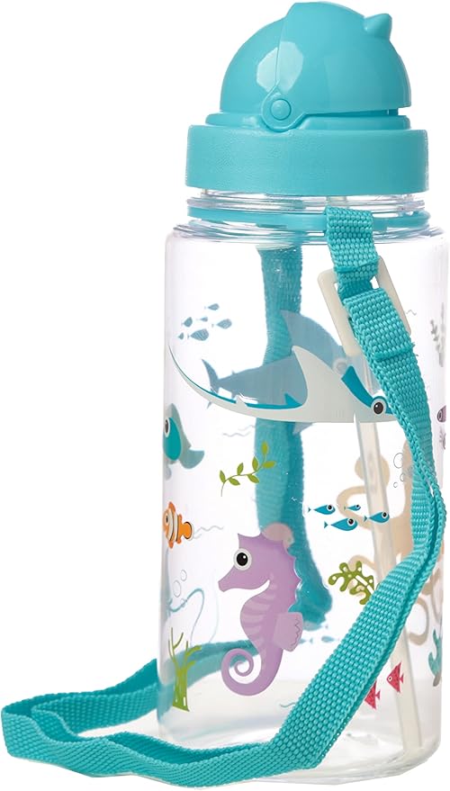 Puckator Splosh Kids Drinks Bottle With Straw 450ml