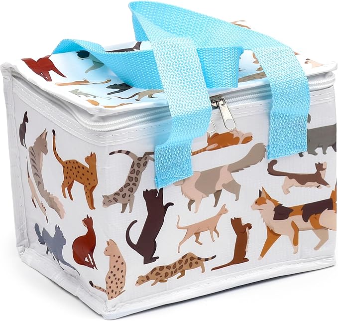 Puckator RPET Cool Bag Lunch Bag Feline Fine Cat Themed
