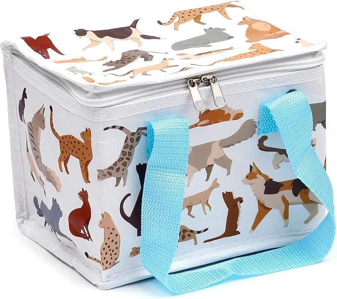 Puckator RPET Cool Bag Lunch Bag Feline Fine Cat Themed