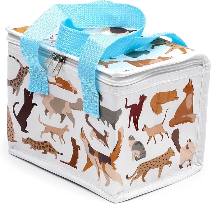 Puckator RPET Cool Bag Lunch Bag Feline Fine Cat Themed