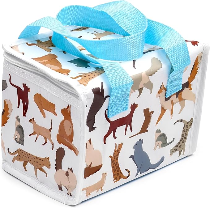 Puckator RPET Cool Bag Lunch Bag Feline Fine Cat Themed