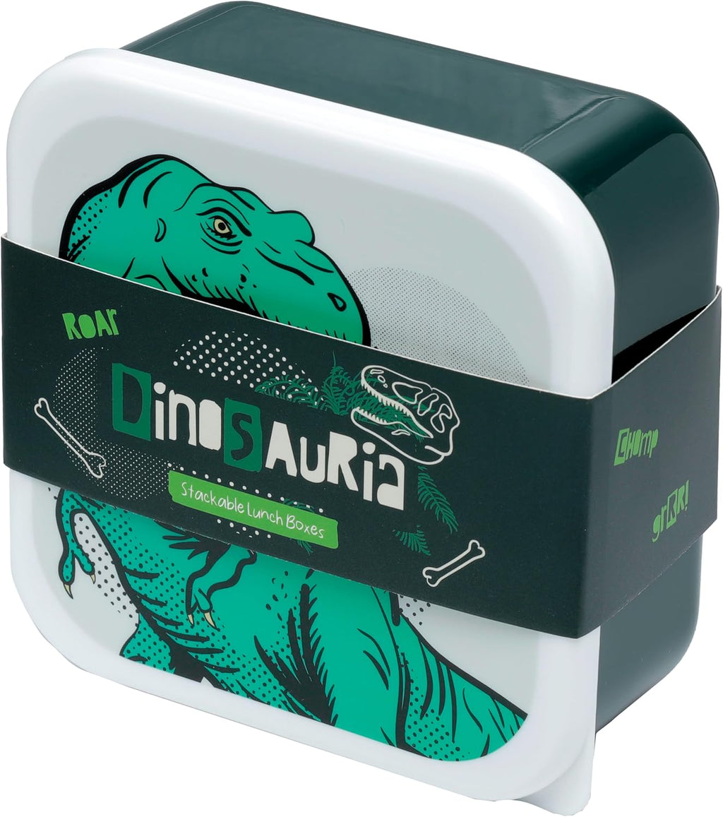 Puckator Dinosaur Set of 3 Lunch Boxes