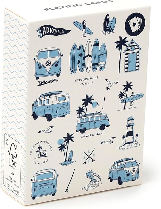 Puckator Explore More Volkswagen VW T1 Camper Bus Standard Playing Card Deck