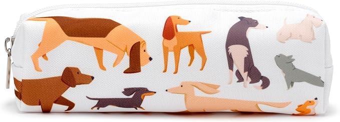 Puckator Barks Dog Canvas Pencil Case