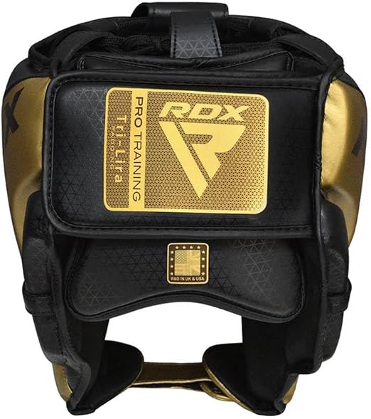 RDX Head Guard Mark Pro Training Tri Lira 1 Golden-S